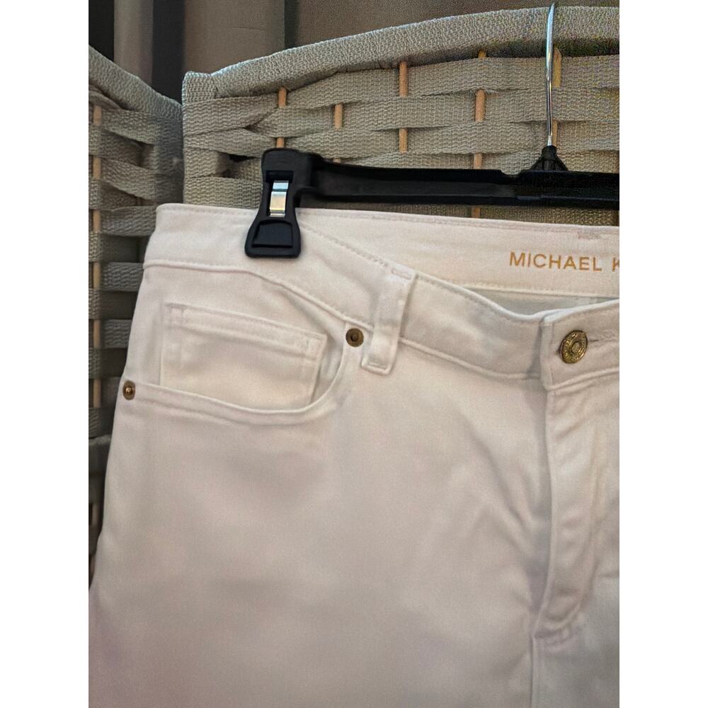 MICHAEL KORS Izzy Skinny Jeans White 12 Mid Rise Ankle Length Silhouette - Picture 4 of 13